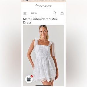 Mara Embroidered Mini Dress